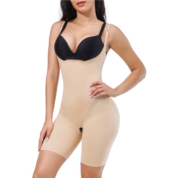 New Waist Trainer Bodysuit Tummy Control Body Shaper Open Bust Shapewear, 3XL - Picture 1 of 14